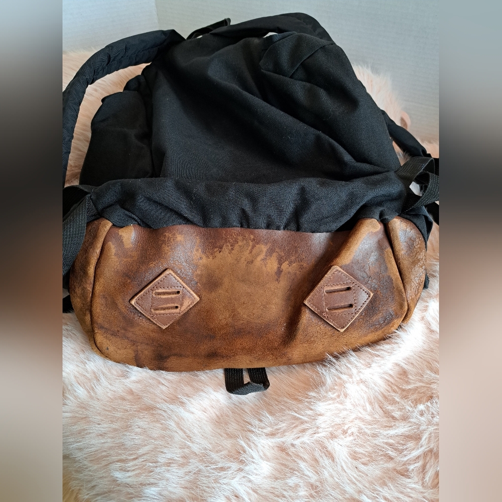 Vintage 90's JANSPORT backpack leather bottom - Picture 3 of 12
